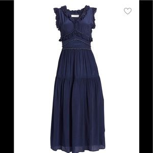 Sea Hemmingway Ruffle Midi Dress Navy 6